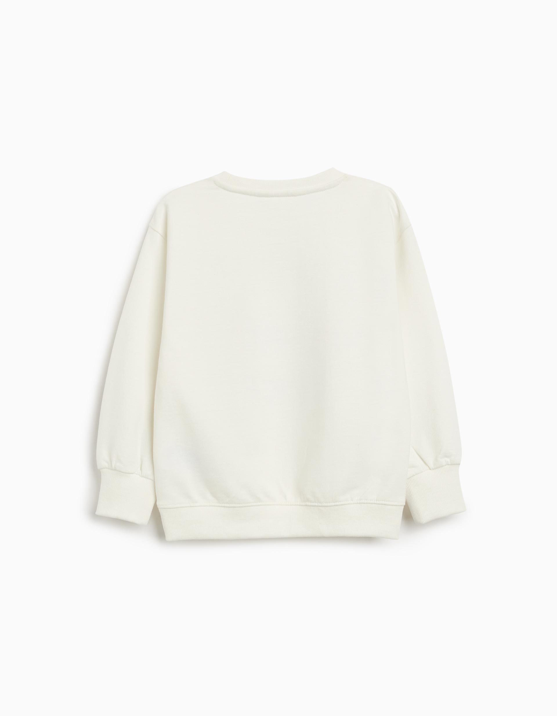 Sweatshirt de Felpa, Menina, Branco