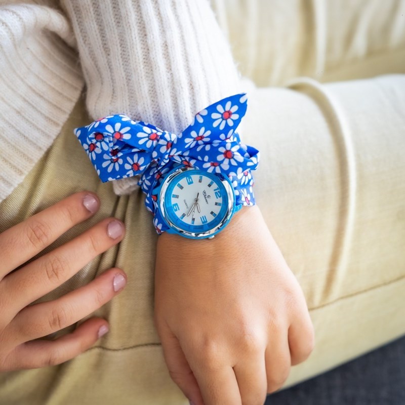 Montre Femme CHTIME bracelet Tissu Bleu