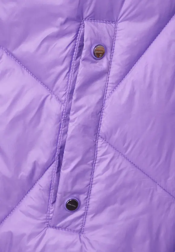 Gesteppte Long Weste - shiny lilac