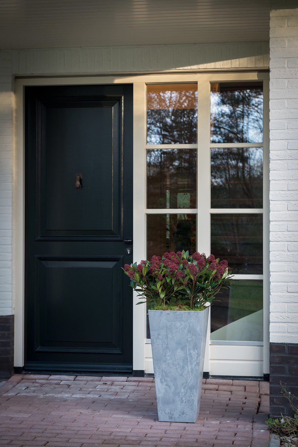 Artstone plantenbak Ella 26 x 49 cm grijs