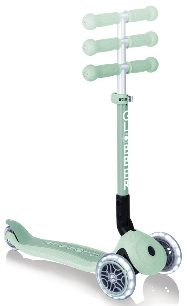 TROTTINETTE 3 ROUES JUNIOR FOLDABLE LIGHTS ECO VERT PISTACHE