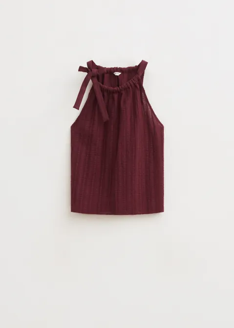 Halter top met textuur paars (AUBER)