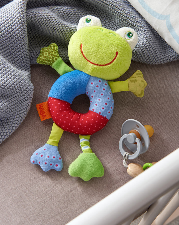 Greifling FROSCH FREDI mit Rassel