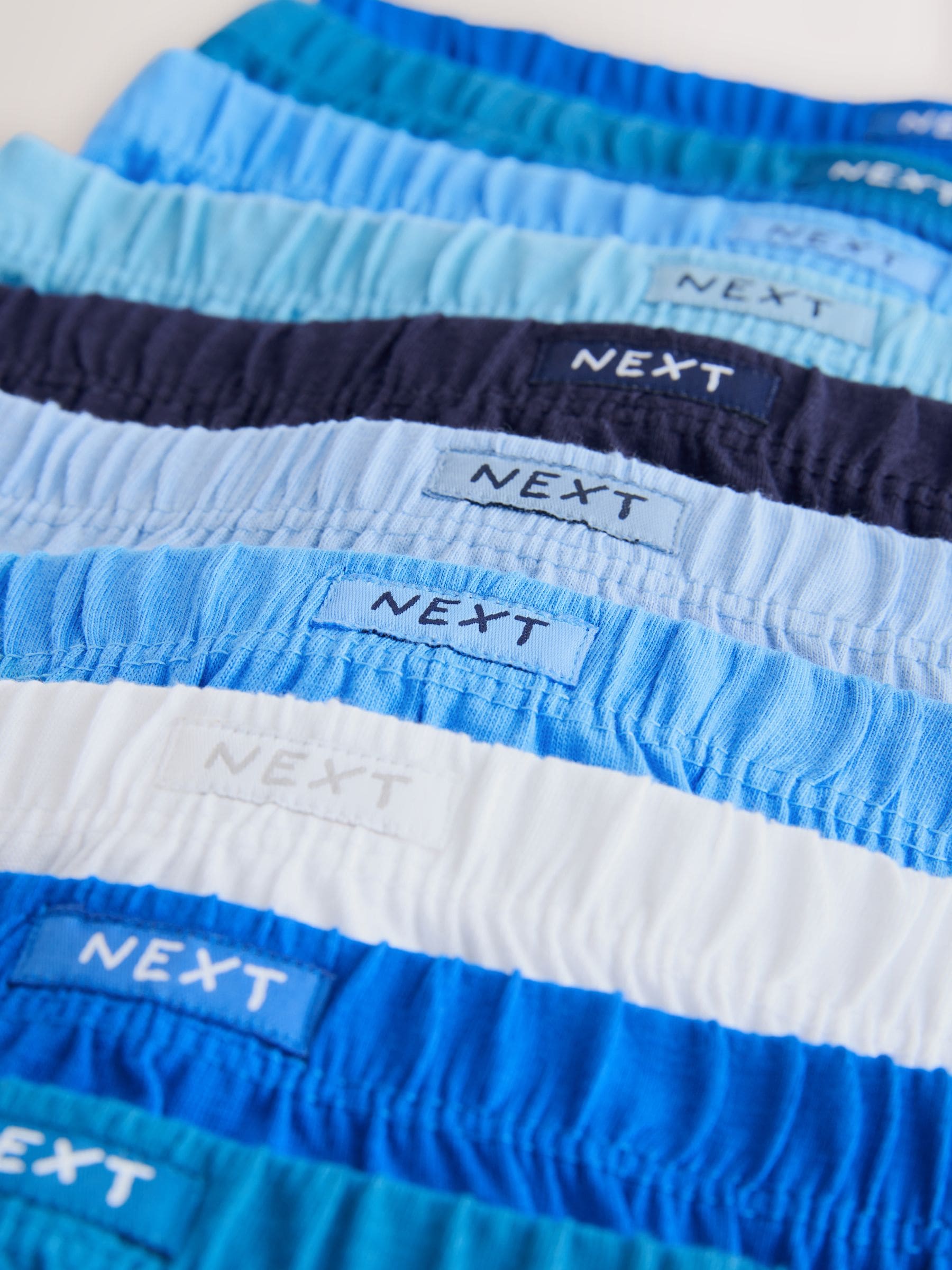 Tonaal blauw - 100% katoenen slip verpakking van 10 (1,5 - 16 jr)