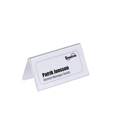 Durable 805119 Tischnamensschild, Einsteckschilder 52-104?x?100?mm, transparent
