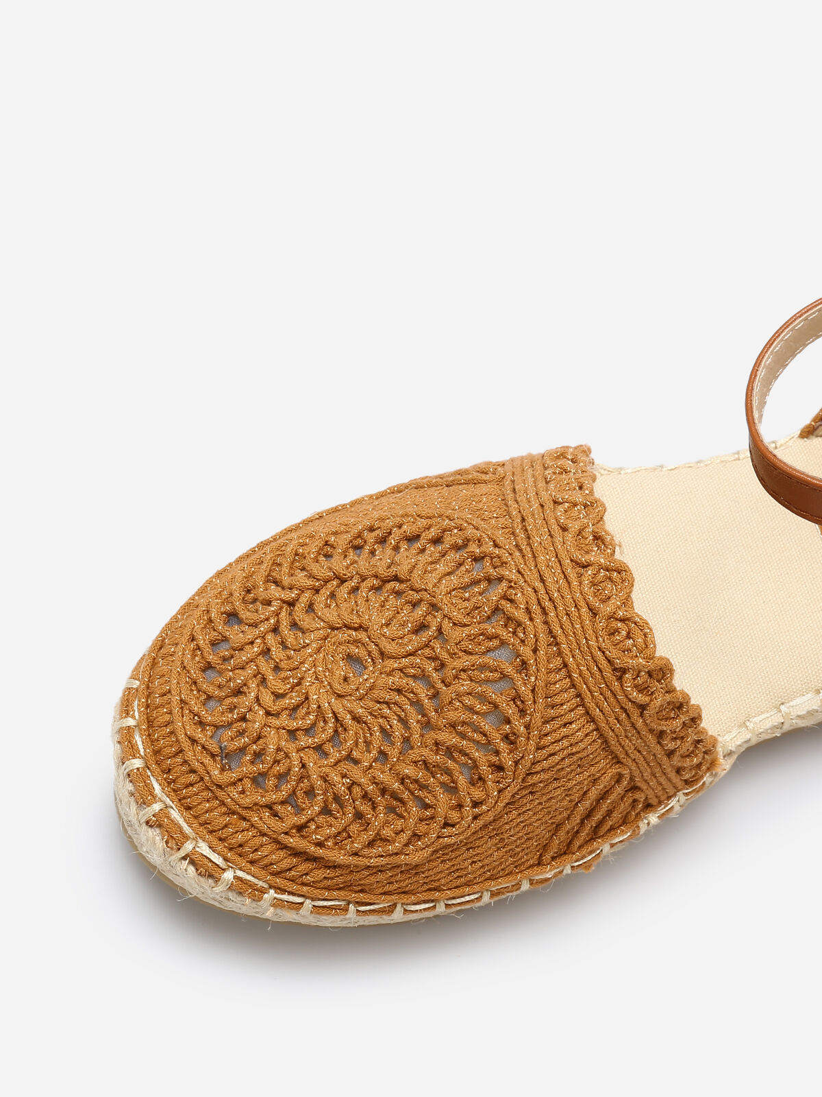 Espadrilles en crochet- Camel