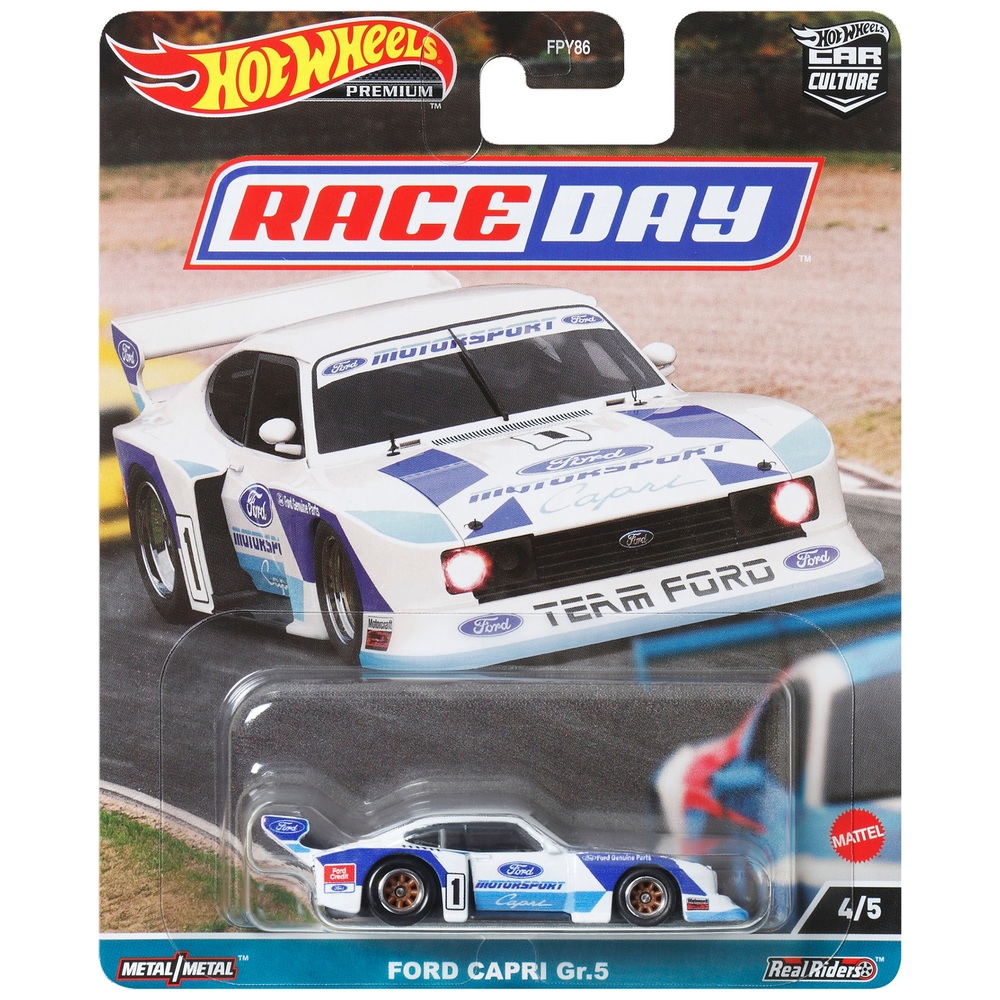 Hot Wheels 1:64 Premium Car Culture Renntag Ford Capri Gr.5 Fahrzeug