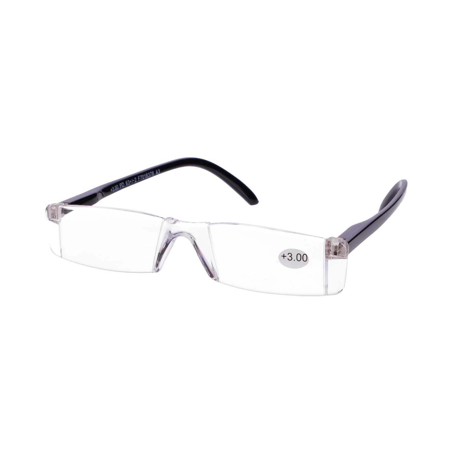 Star Optic Lesehilfe MD7 aus Kunststoff +3,0 Dioptrien klar schwarz