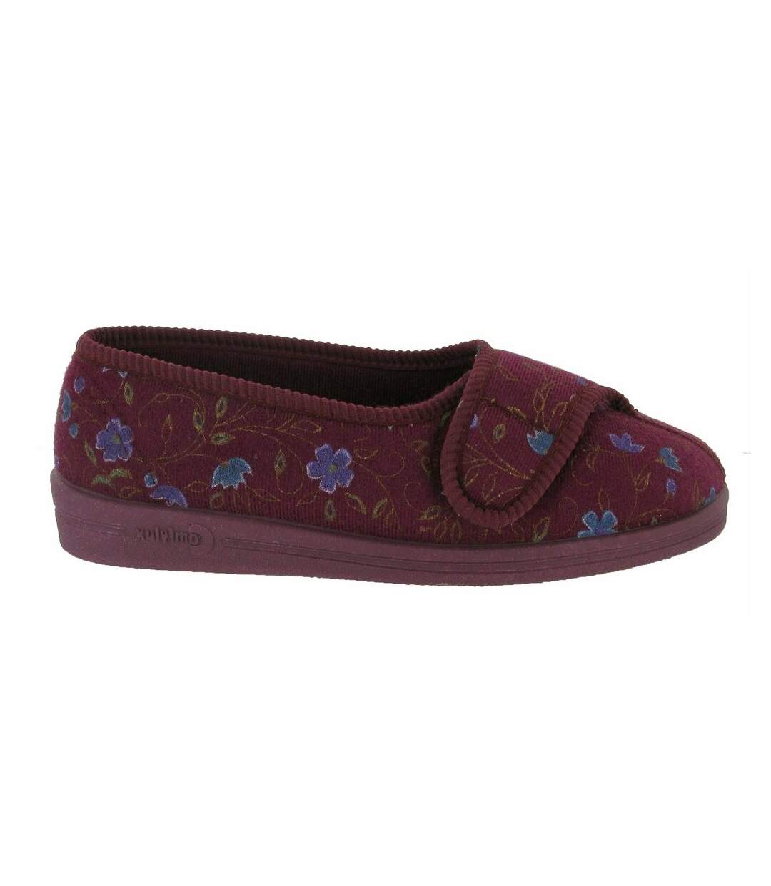 Comfylux Diana - Chaussons à motif floral - Femme (Vin) - UTDF506