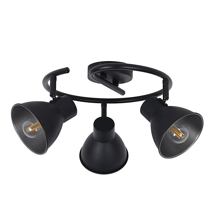 Plafonnier spot 3 lumières E14 40W Corep Dock IP20 H.20 cm