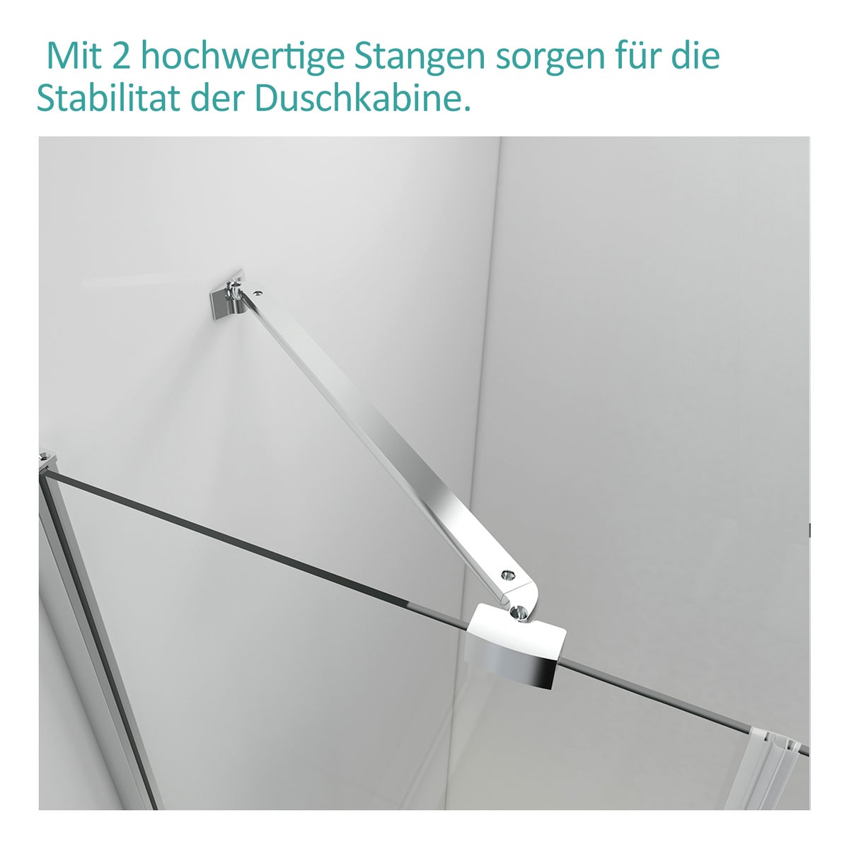 EMKE Hoekdouches, Douchecabine met hoekinstap, Douchescherm, Douchewand met scharnierdeur, Douchedeur met draaideur en zijpaneel, 90x90cm, Hoogte 185cm