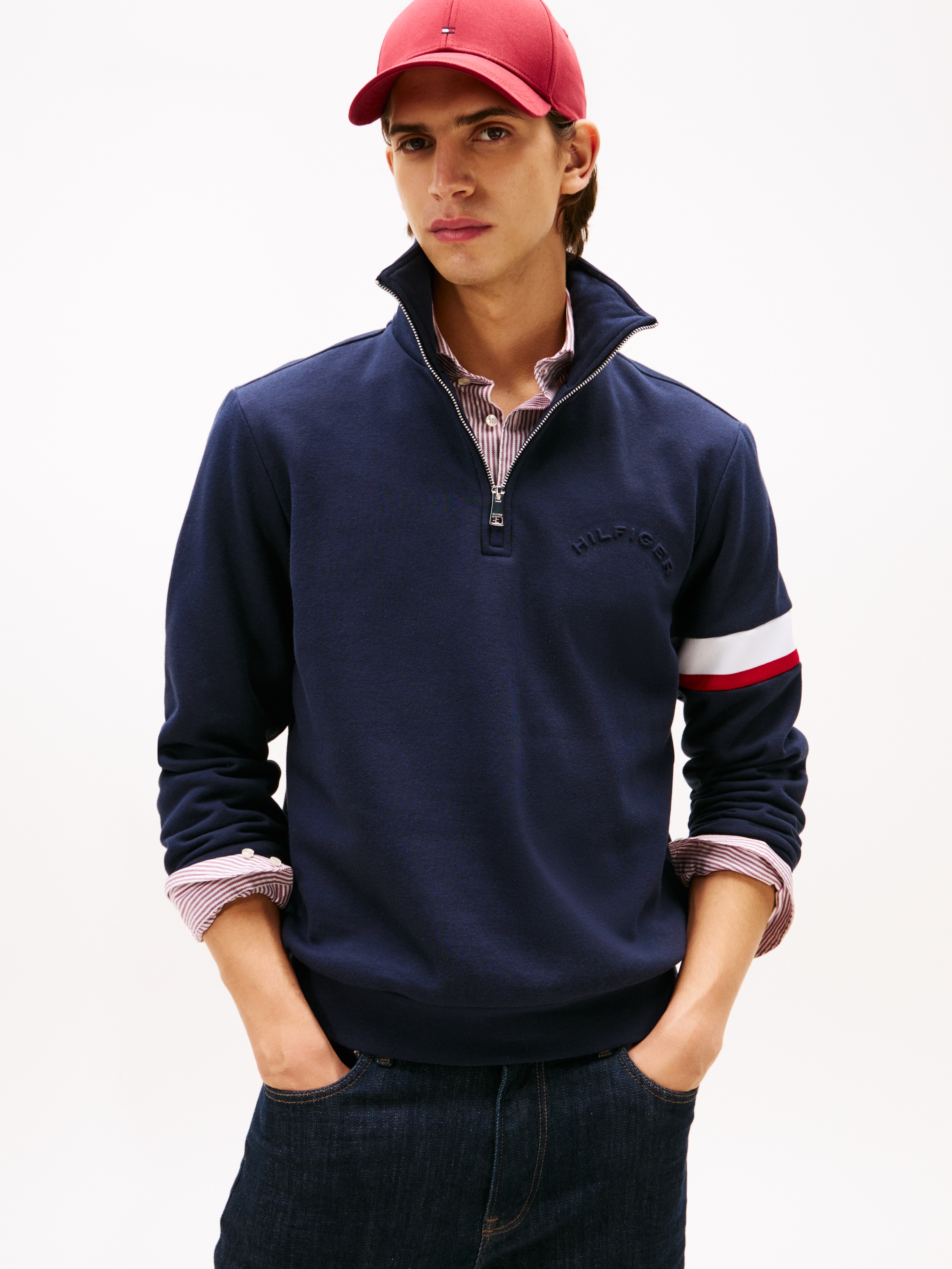 Tommy Hilfiger Sweatshirt »RWB INSERT ZIP«, Regular fit
