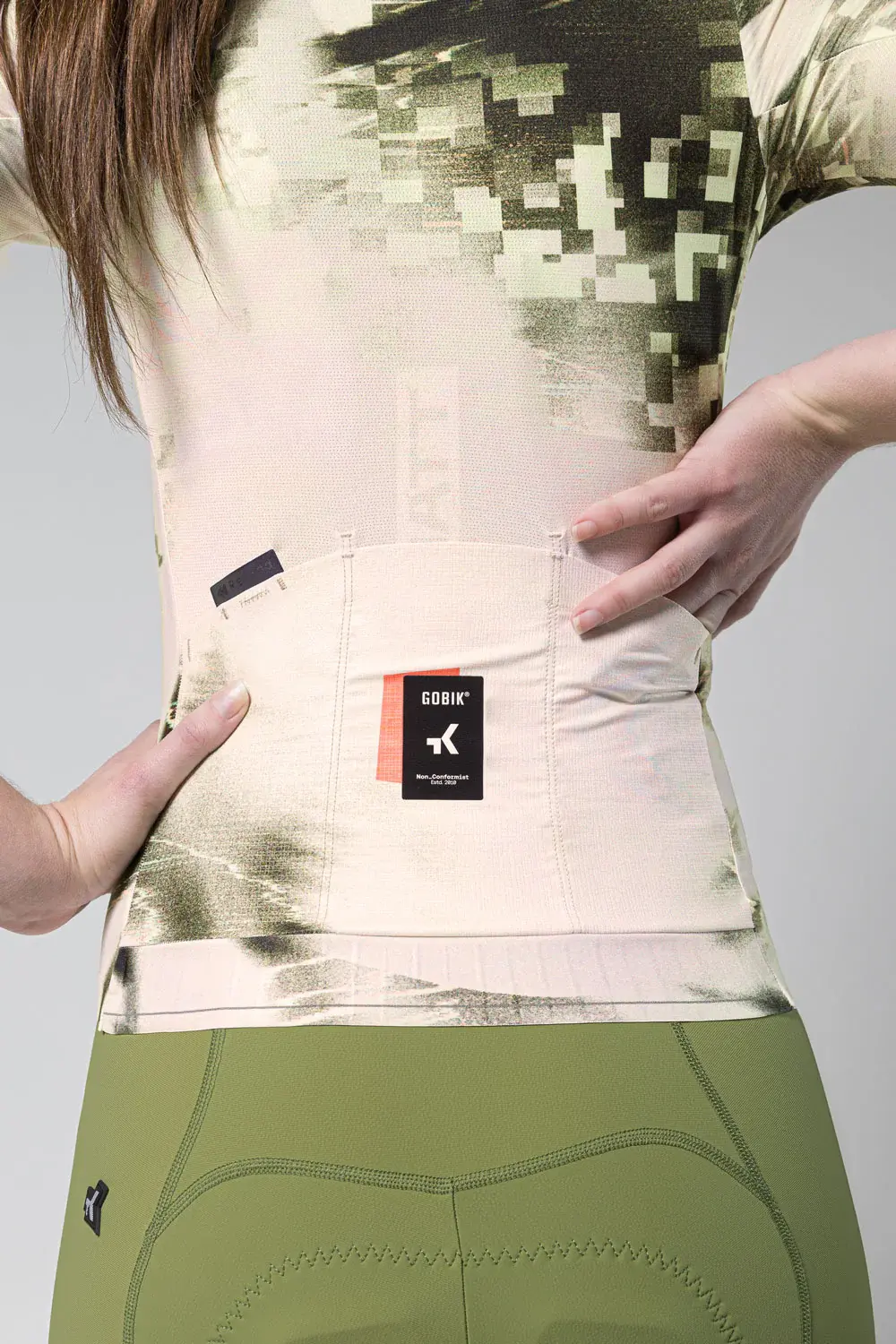 Gobik Attitude 2.0 Fietsshirt Korte Mouwen Groen/Wit Dames