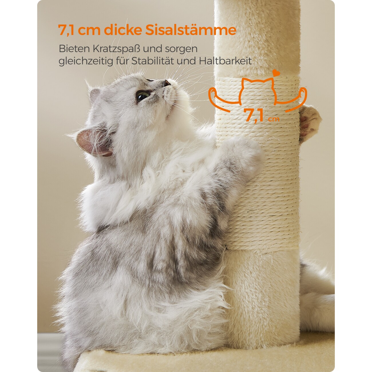 FEANDREA Kratzbaum 74 cm beige