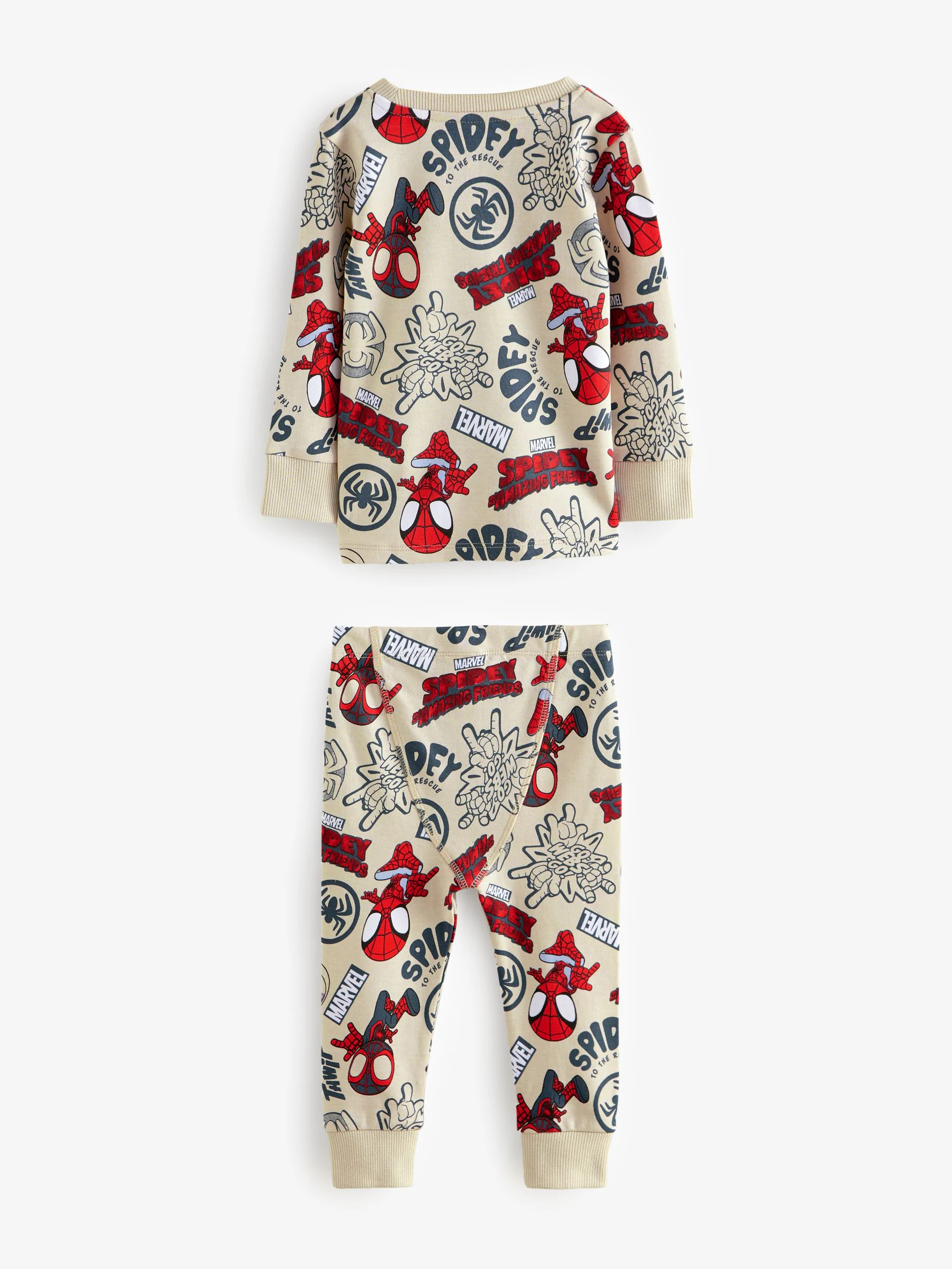 Spidey and Friends, rood/ecru crème - Verpakking van 2 knusse pyjama's (12mnd-8jr)