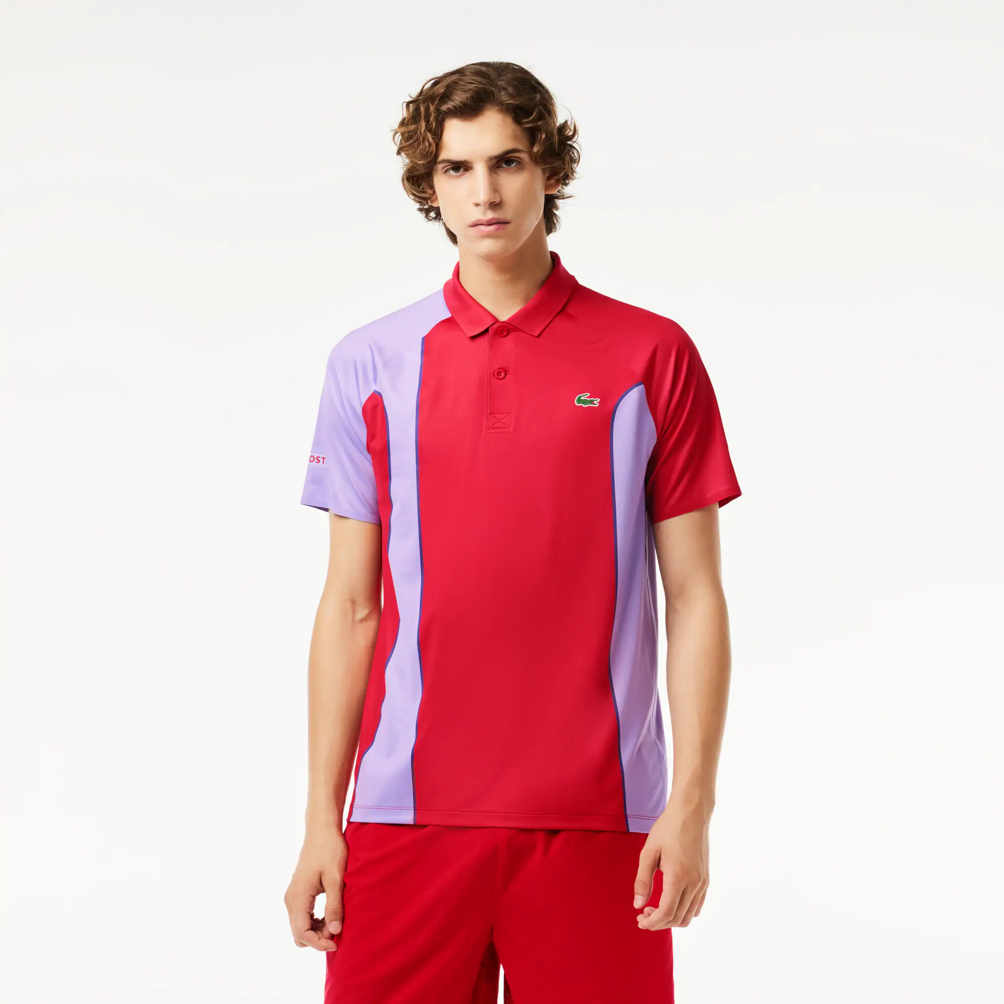 Herren LACOSTE SPORT x Novak Djokovic Poloshirt Kurze Ärmel - Rot - Lacoste - Herren