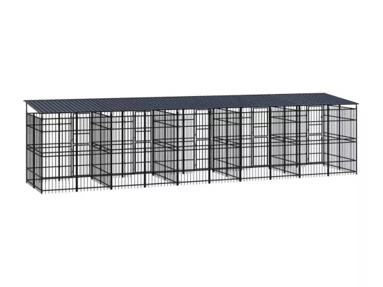 Chenil cage enclos pac noire 960 x 192 x 200 cm 02_0041752