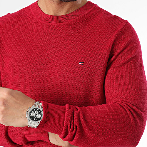 Pull Col Rond Chain Ridge 3511 Bordeaux