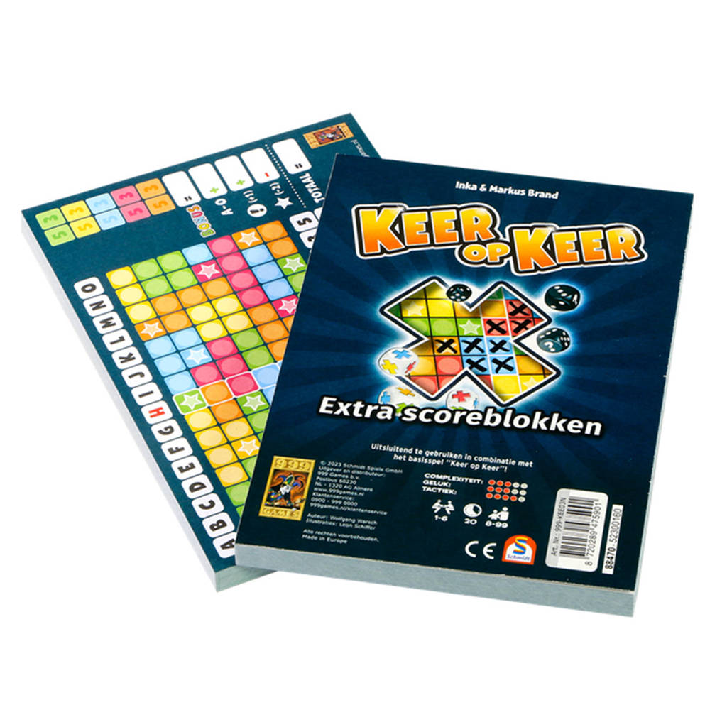 scoreblokken keer op keer twee stuks level 1 uitbreidingsspel