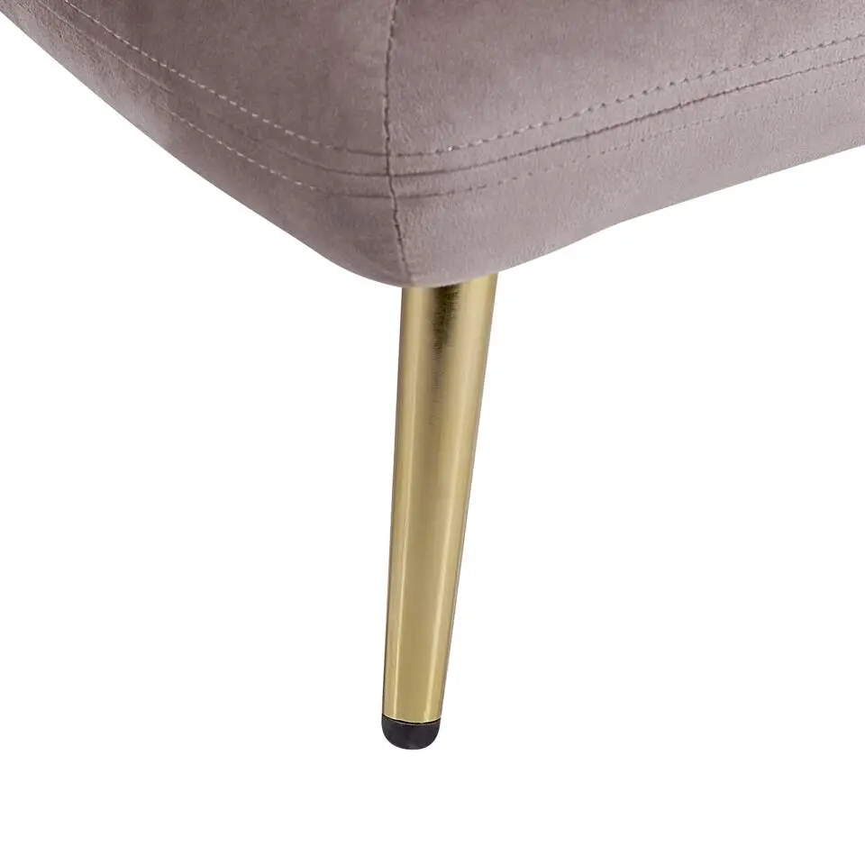 GONESSE - Chaise longue - Bruin - Linkerzijde - Polyester