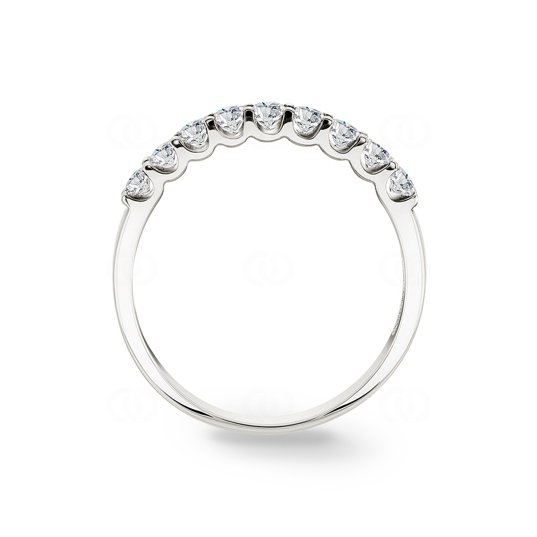 Mémoire-Ring 750/18 K Weissgold mit Diamanten 0.50 ct H/si