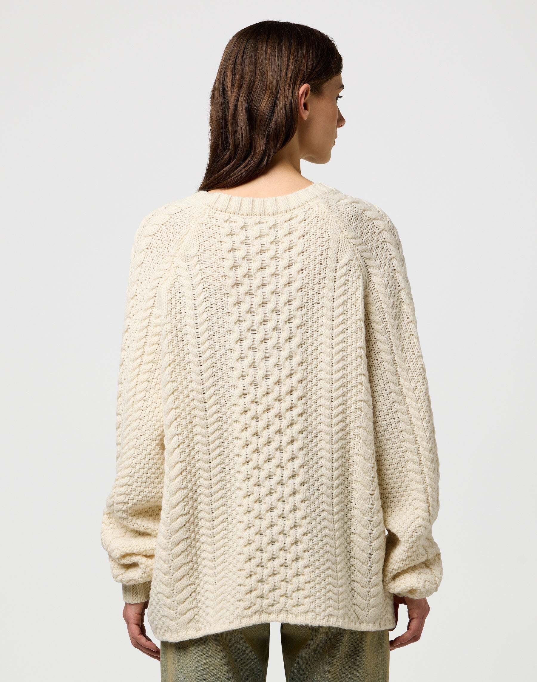 Wrangler Strickpullover »WRANGLER Pullover V Neck Cable Knit«