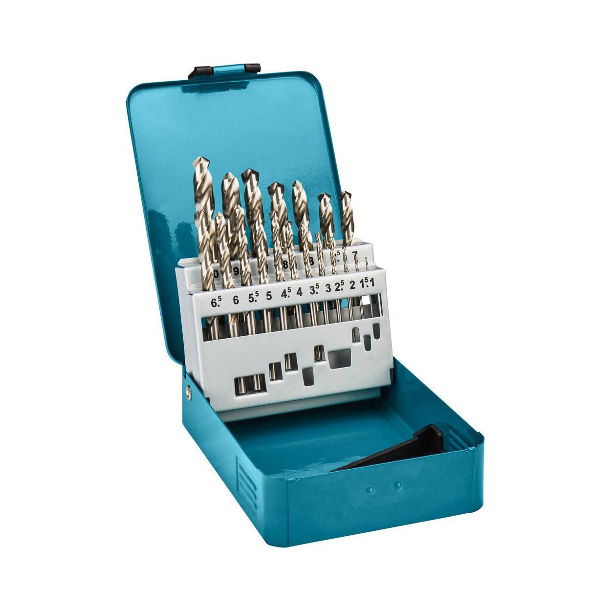 Makita D-54025 Metaalborenset HSS-G 1-10mm in Cassette - 19-delig
