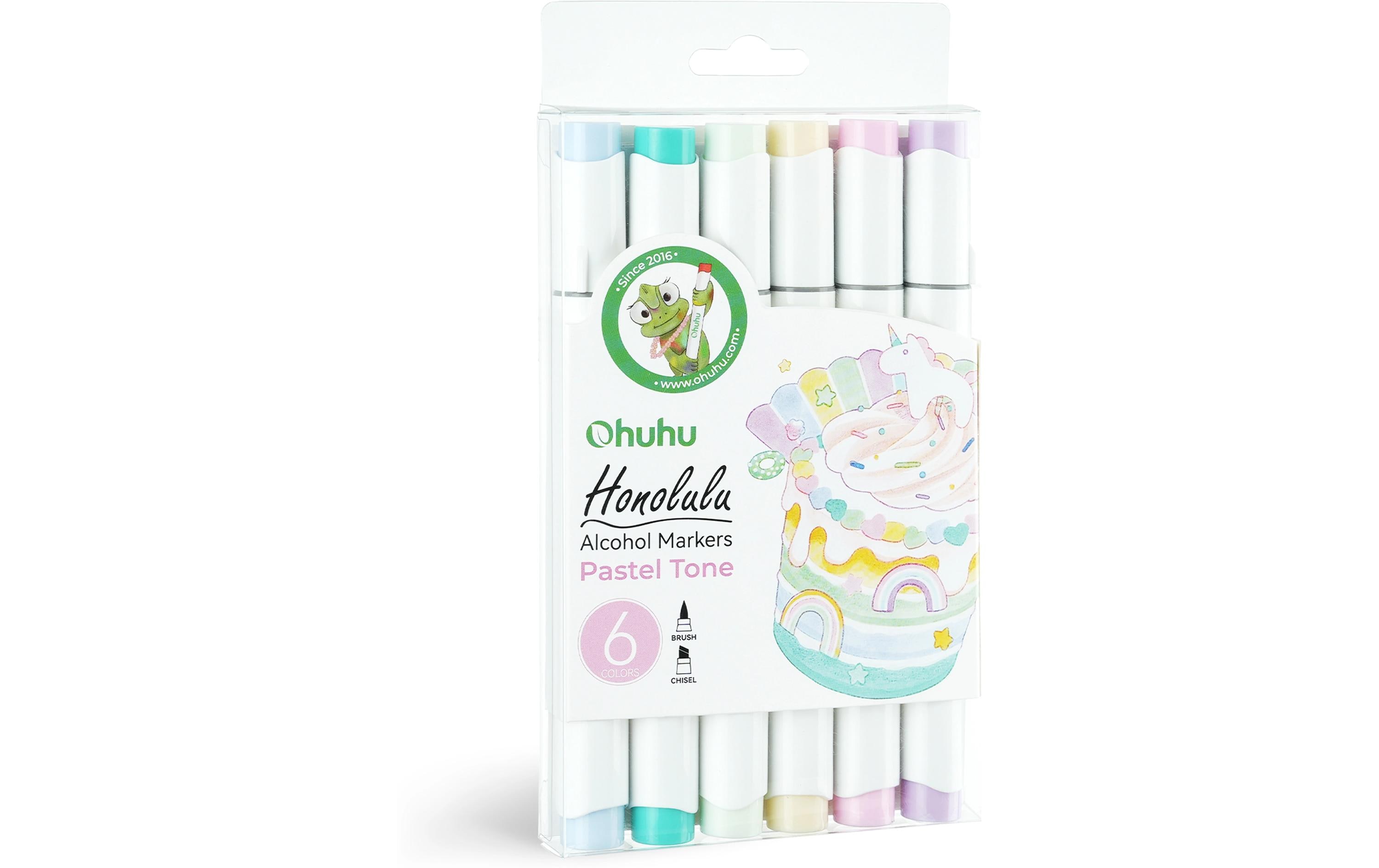 Permanent-Marker Honolulu Kunstmarker Pastellfarben 6 StückKunstmarker
