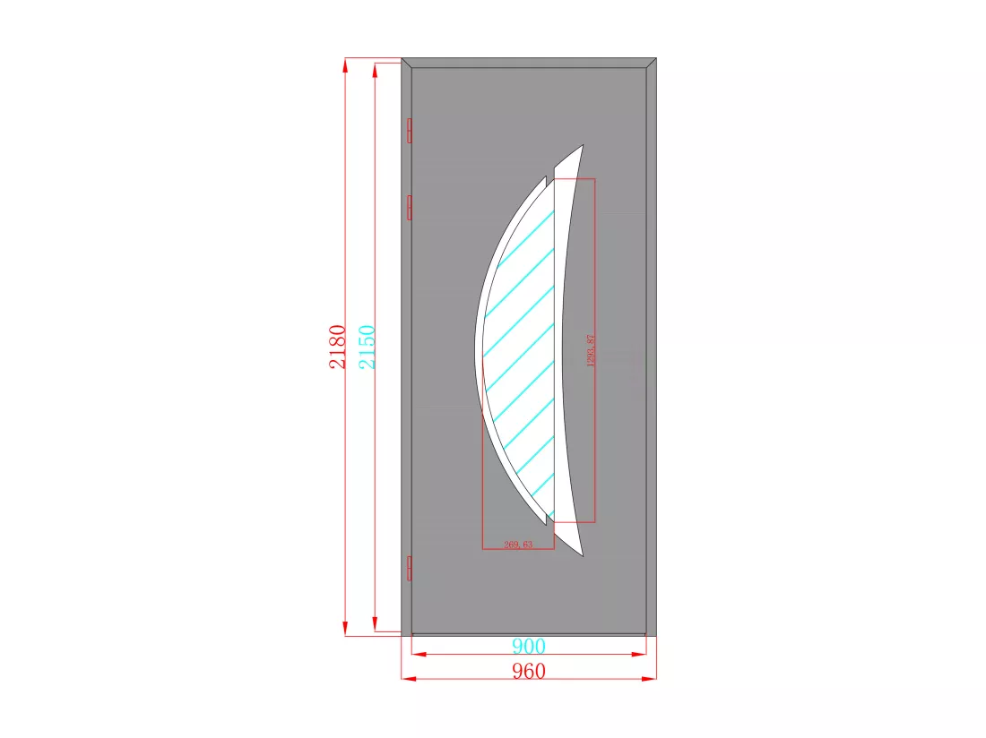 Porte d'entrée en aluminium H218 x L96 cm anthracite - poussant droit - DATELO
