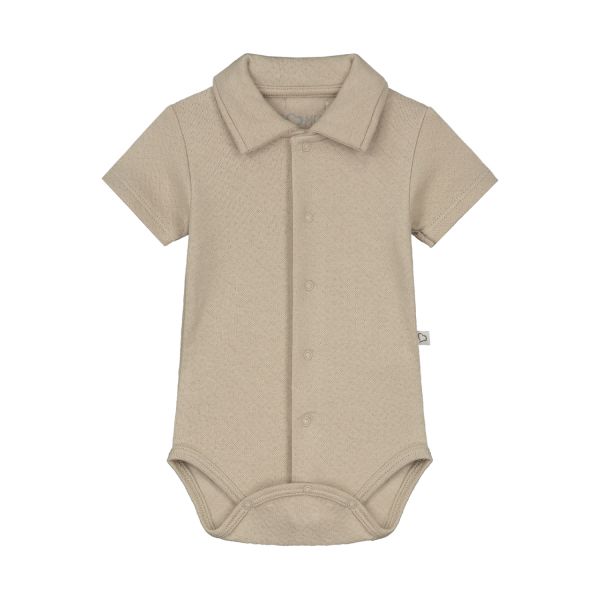Mats & Merthe Noah Romper Met Kraag Korte Mouw Off White 1 Mnd