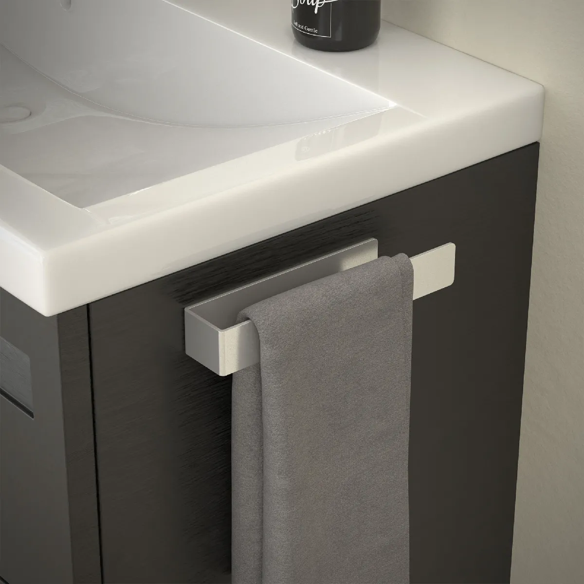 ML-Design Porte-serviettes 2 pièces - Argent
