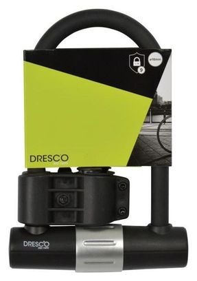Dresco u-lock 18 x 26 cm acier inoxydable/polyester noir/argent 4-pièces