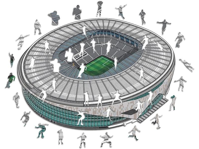 Iconic Puzzle Tottenham Hotspur FC – Stadium Offizielles Holzpuzzle, Grösse M
