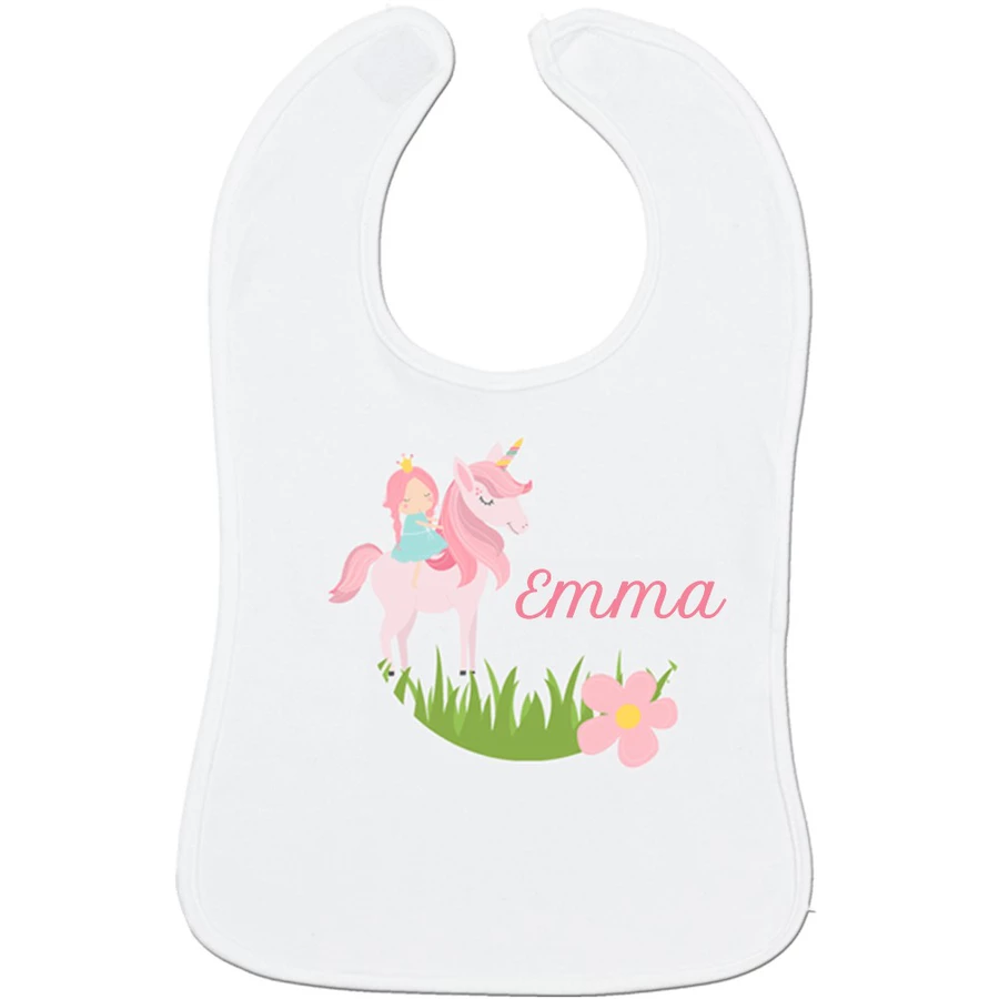 Schnullireich Geschenkset mit Namen WMF Kinderbesteck Anneli + Baby Lätzchen Einhorn Silber