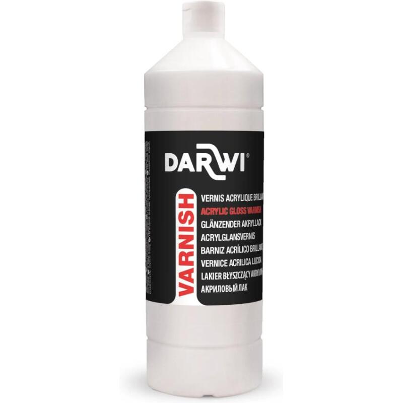 DARWI Flacon d'1 litre de vernis acrylique, finition brillante