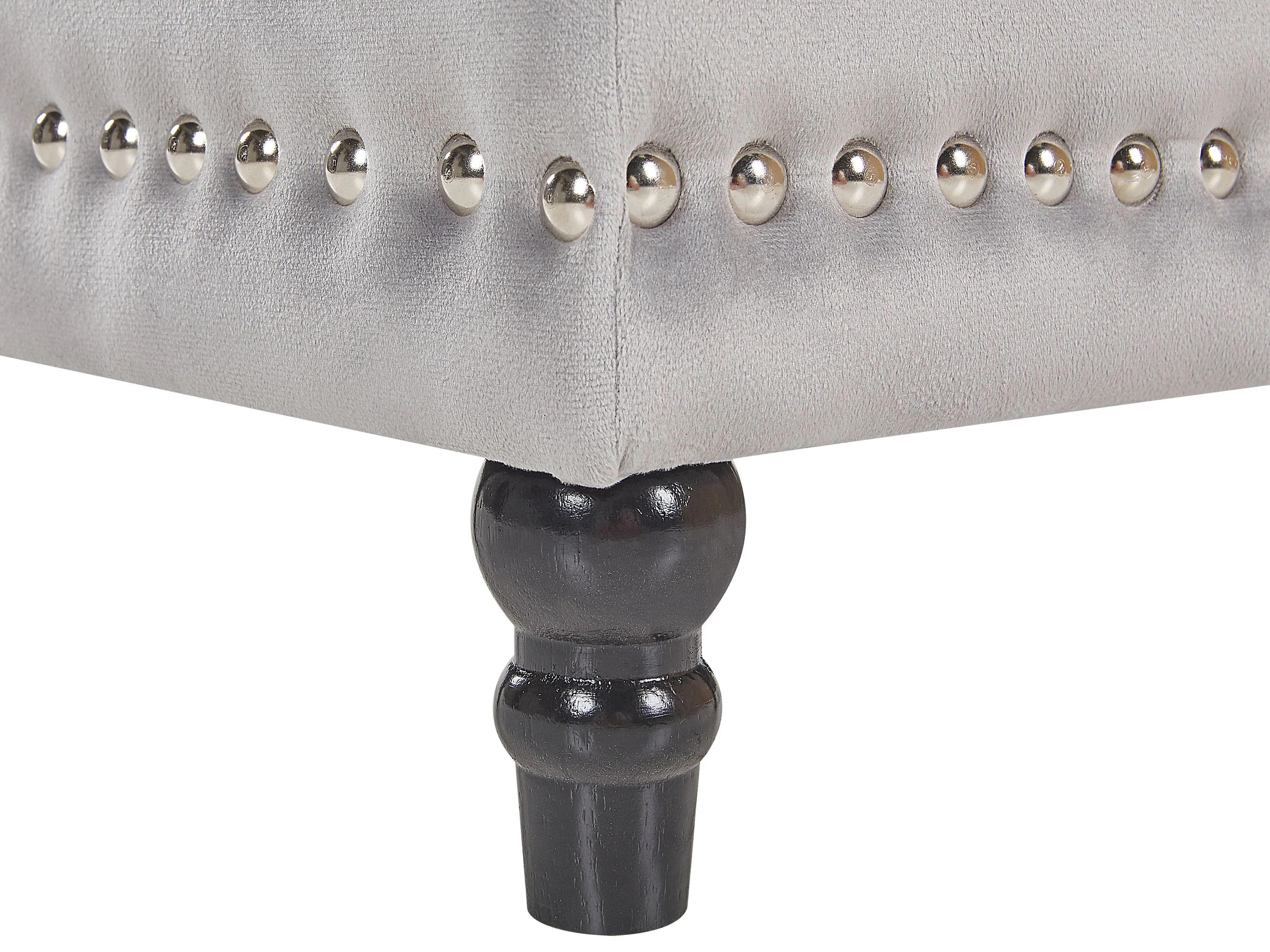 Poef met opbergruimte LORETTO Fluweel Lichtgrijs