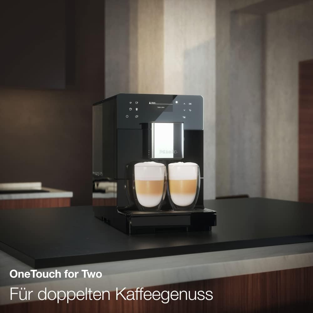 Miele CM 5310 Silence Stand Kaffeevollautomat / OneTouch for Two / Reinigungsprogramme / Kannenfunktion / cremiger Milchschaum / Obsidianschwarz (11525280)