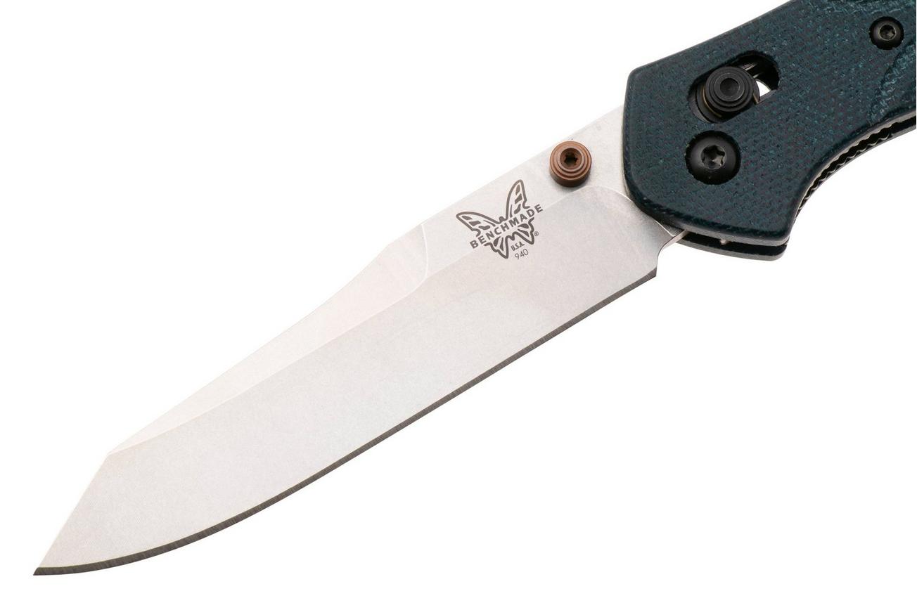 Benchmade Osborne 940-04 Stonewashed M390, Blue Denim Micarta, zakmes, Warren Osborne design