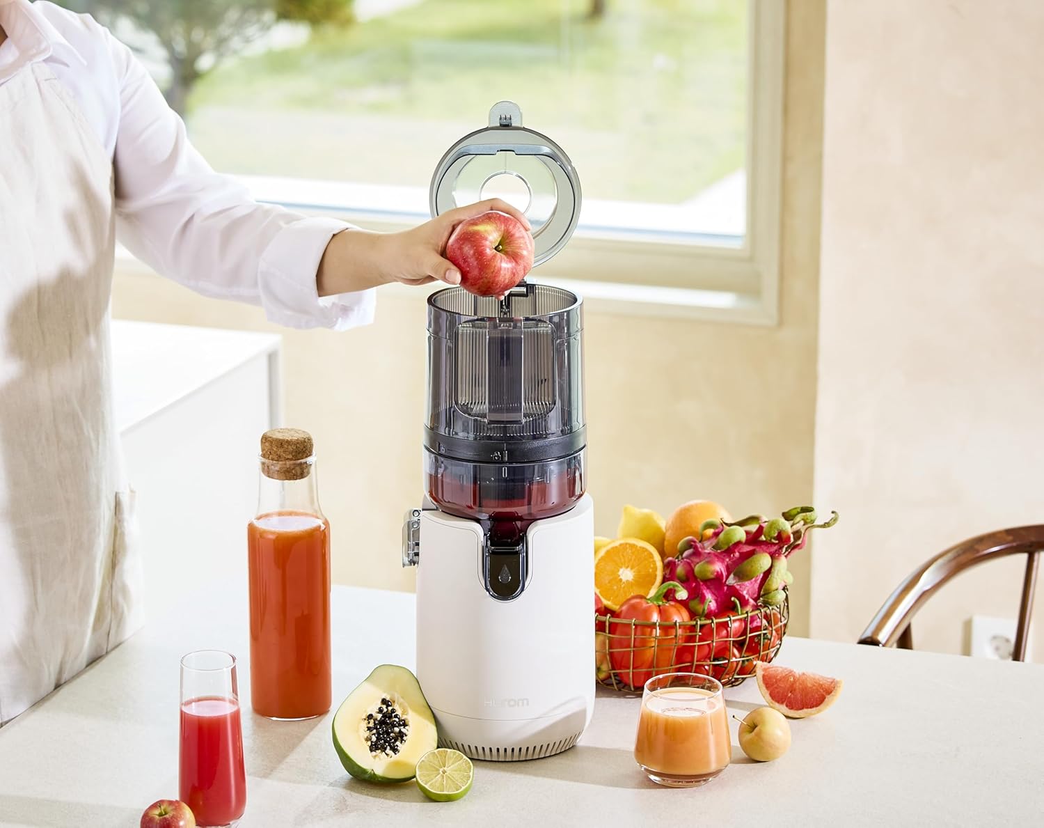 Hurom E50ST Neuer Slow Juicer | Elektrische Kaltpresse | Entsafter für Gemüse & Obst | 1.6L Kapazität | Automatische Entsaftungsfunktion | BPA-frei | 10 Jahre Garantie | 150W