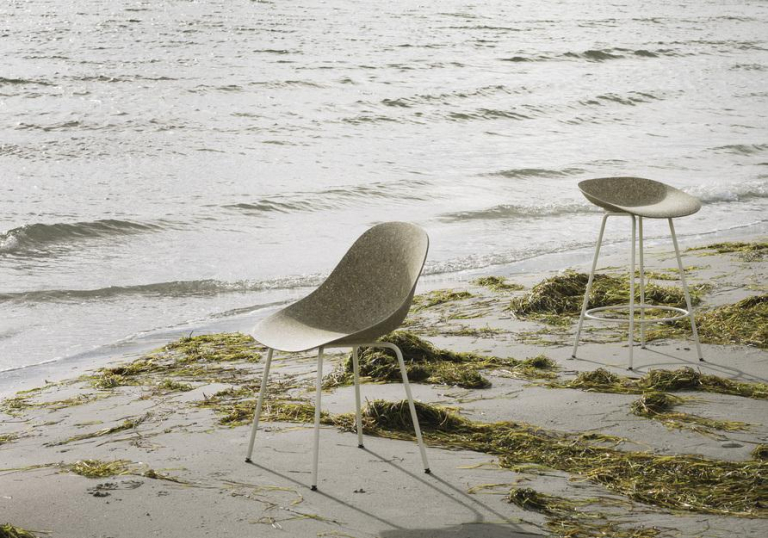 Normann Copenhagen Mat Barstool barkruk 65cm Hemp Cream Steel
