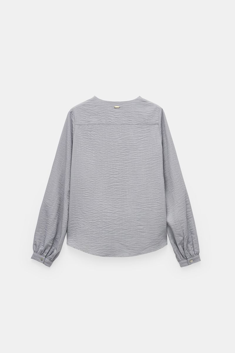 CAMISA DE SENHORA  COM DECOTE EM V