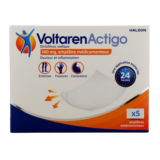 Voltaren Actigo Emplâtre Médicamenteux - Foulures, Entorses, Contusions