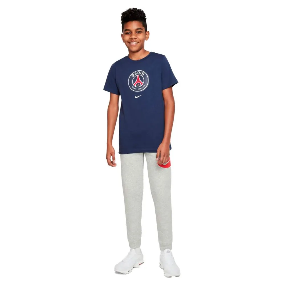 Camiseta Nike PSG 22/23 Crest Infantil de Manga Curta