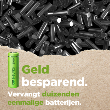 GP Batterij Oplaadbaar AA NiMH 2100 mAh ReCyko 1,2V 8 stuks