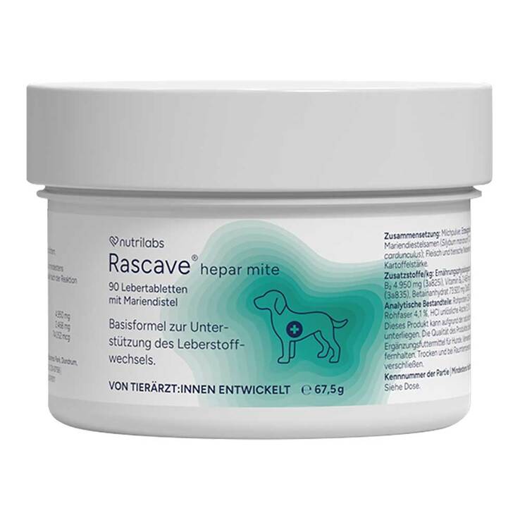 Rascave hepar mite Kautabletten für Hunde, 90 St