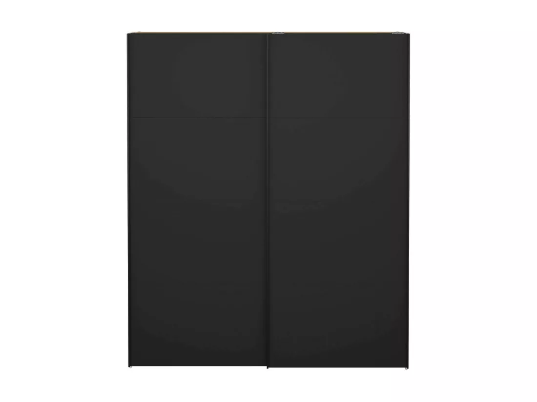 Garde-robe 2 portes Dsquizz, Meubles de chambre, Penderie de plain-pied, Placard à vêtements, 182x61 h220 cm, Blanc et Noir