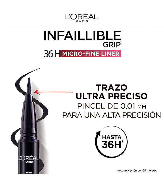 Loreal Paris - Delineador Líquido Infallible Grip 36h Micro fine Brush - 03: Ancient Rose