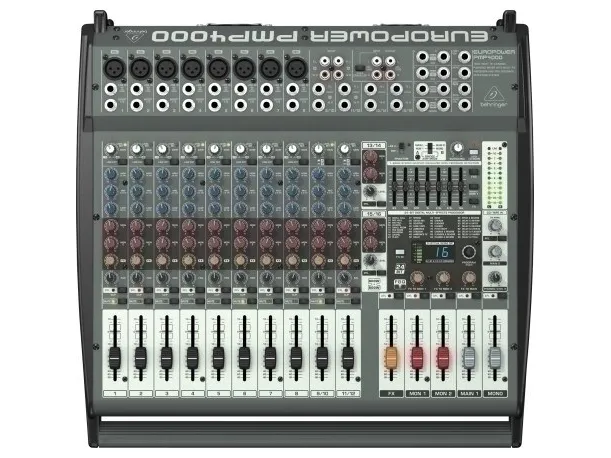 Behringer PMP4000, 20 kanaler, 1050 W, Sort