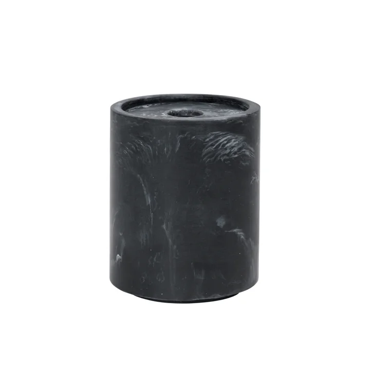 Ferm Living - Mist Wattestäbchenbehälter, Ø 8 x H 9,4 cm, charcoal
