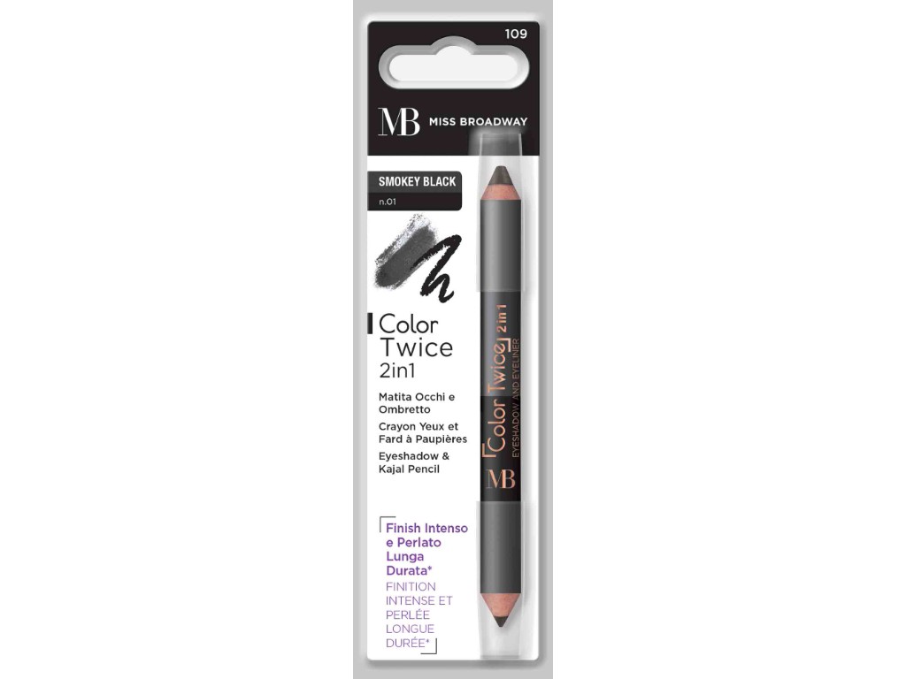 LÁPIS MB MILANO OLHOS SMOKEY BLACK 2 EM 1 UN